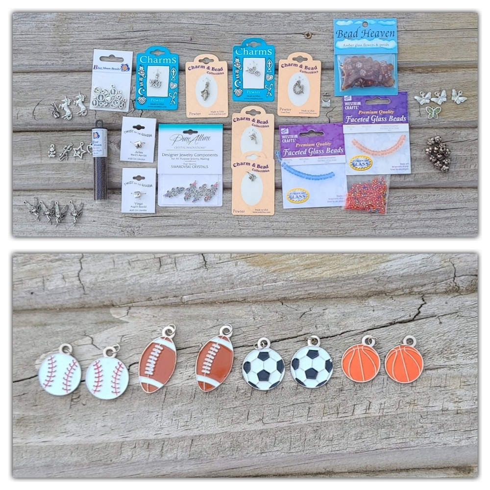 Beads, Charms & Findings Bundle for Crafts and Jewelry Making